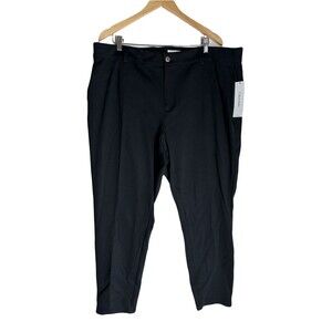 NWT Calvin Klein Womens Pants Stretchy Soft Rayon Blend Black Size 22W MSRP $99
